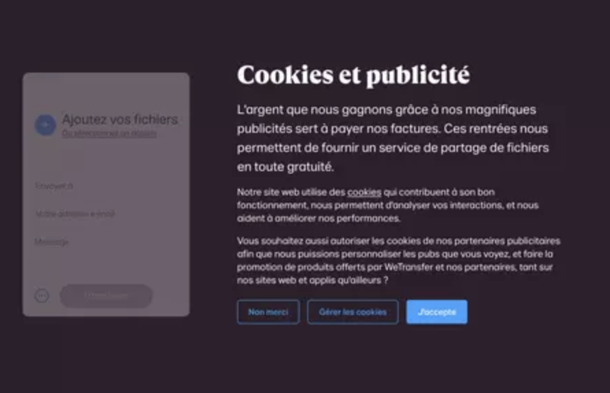 comment transférer des fichiers avec wetransfer